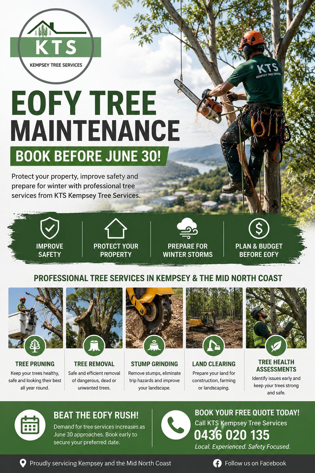 EOFY tree maintenance offer from KTS Kempsey Tree Services