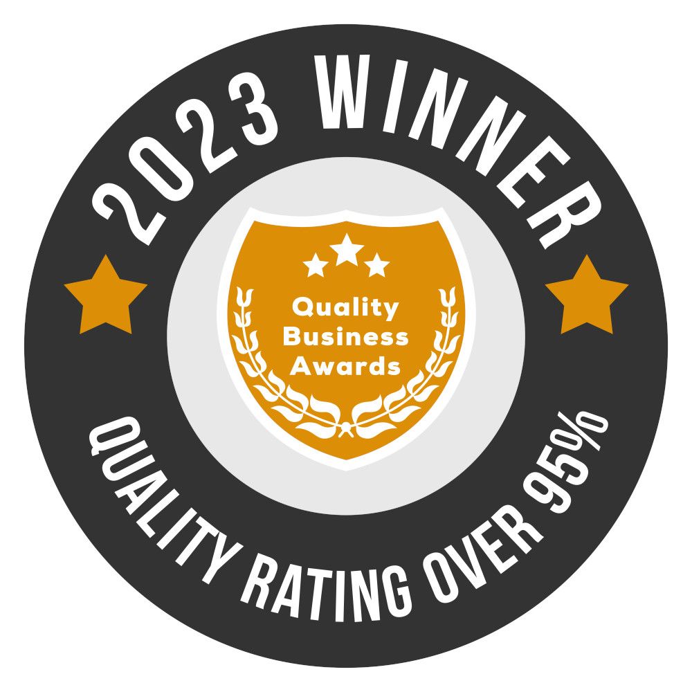 2023 Quality Business Awards winner, quality rating over 95%